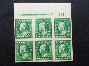 nystamps US Franklin Plate Block Stamp # 383 Mint OG H      N21x3630 - Picture 1 of 2