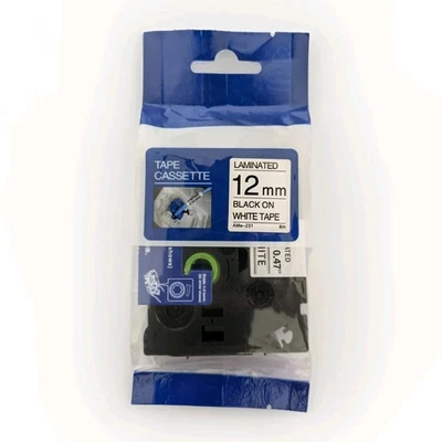 5PK TZe-231 TZ-231 For Brother P-Touch White Label Tape 12mm 0.47 1/2" Laminated - image 1 of 3