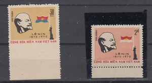 Francobolli Vietnam Lenin Nord 1970 lotto di 2 francobolli diversi errori - Foto 1 di 3