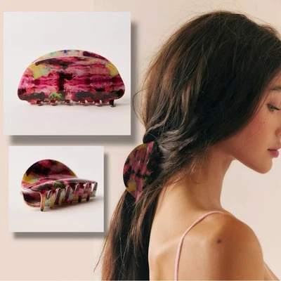 Free People Painter Pallet Claw Clip in Bright Combo NWT Hair Tie Dye Bohemian - Image 1 of 4