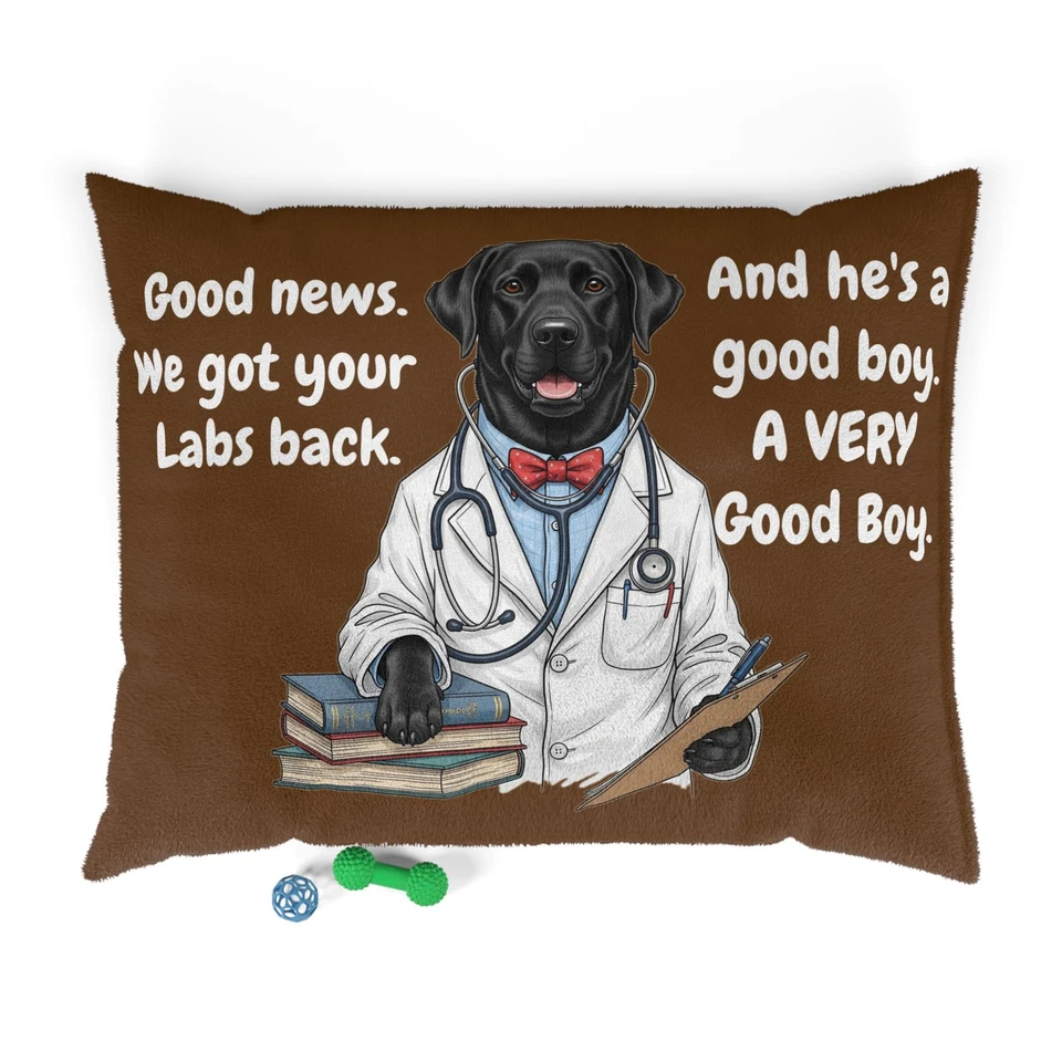 Cama divertida Good Boy Black Lab para mascotas - perfecta para amantes de labrador Retriever Foto 1 de 1
