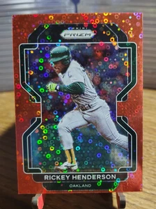 2022 Panini Prizm - Tier II Rickey Henderson #157 Red Donut Circle Prizm /99 - Picture 1 of 2