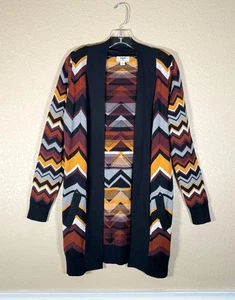 Maglione Cardigan Maglia Missoni X Target Chevron Taglia S Con Tasche Multicolore - Foto 1 di 10