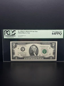 1995-2 DOLLARS STAR NOTE And LOW NUMBERS Very Nice Piece For Your Collection - Picture 1 of 6
