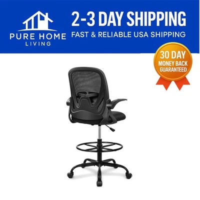 Executive Drafting Chair - Adjustable Lumbar Support & Breathable Mesh Comfort - Image 1 of 4