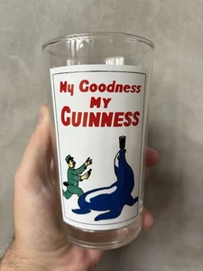 Original 30er Jahre Guinness Glas mit Harfenemblem im Sockel, Art Deco Werbung - Bild 1 von 8