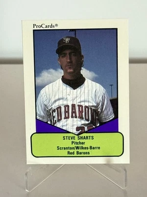 1990 ProCards AAA Future Stars Steve Sharts #303 Rookie Scranton / Wilkes-Barre  - Image 1 of 2