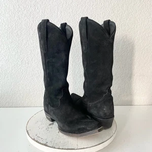 Botas de Vaquero Lane EMMA JANE 6.5 Negras Gamuza Vaquera Occidental Media Pantorrilla Alta - Imagen 1 de 11