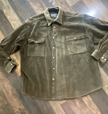 Camisa de pana verde Shaver Lake Outdoor Gear para hombre talla XL Foto 1 de 4