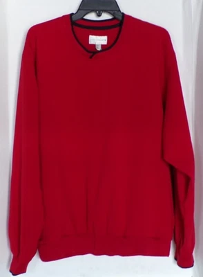 Cutter & Buck Red CB WeatherTech Golf Pullover Wind Shirt Jacket Pockets Large - Image 1 of 4