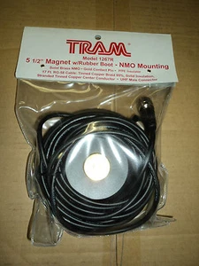 TRAM 5 1/2 " Magnet NMO Mount Rubber Boot UHF Male PL-259 Antenna Mounting 1267R - Picture 1 of 11