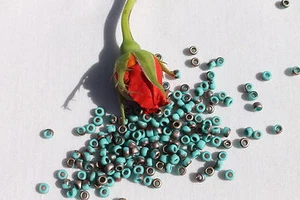 6/0 Toho Seed Beads 83-Frosted Turquoise Apollo Crafts /10 grams # Y857F - Picture 1 of 1