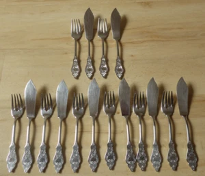 Cubiertos de pescado - Robbe & Berking - Patrón de frisón - Acero inoxidable - 8 pers. - 16 piezas - Imagen 1 de 4