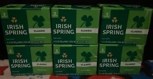 Irish Spring Original Scent Classic Bar Soap - 12 Bars Total - 3.2 oz Lot of 6 - Picture 1 of 2