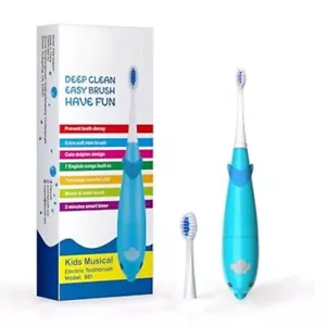 Kids Sonic Electric Toothbrush with Smart Timer,7 Songs,LED Extra Soft Bristles - Picture 1 of 1