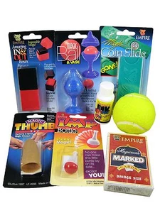 KIT DE MAGIA DE INICIO - Tarjetas Bola y Jarrón Punta Pulgar Moneda Diapositiva Principiante Gran Valor - Imagen 1 de 7