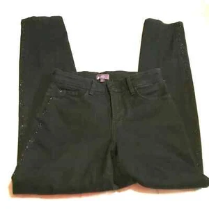 Pantalones de mezclilla Not Your Daughters NYDJ talla 4 elásticos negros lentejuelas - Imagen 1 de 10