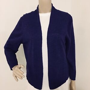 Details about   Eileen Fisher Women's S Purple Cardigan Sweater Linen Cotton Blend Open Front