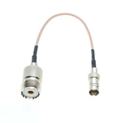 BNC Female To UHF Female SO239 Pigtail Jumper Lot RF RG316 Cable - Image 1 of 2