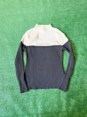 Vintage Y2K 2000s bebe mock neck sweater Spell Out Grunge Cute Glam L Flaw - Image 1 of 4