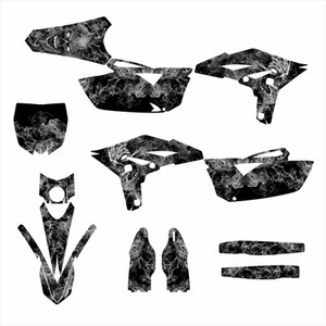 2010 2011 2012 2013 YZ250F Graphics sticker kit #9500 Metal Zombie Skull - Bild 1 von 2