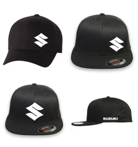 CAPPELLO FLEXFIT SUZUKI MOTO RACING CURVO o piatto a bolla *spedizione gratuita in scatola* - Foto 1 di 12