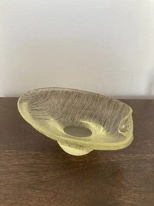 Murano Aschenbecher Schale 70er Design Retro Vintage 60er Gelb Glas - Picture 1 of 9