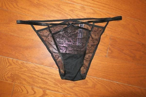 ❤️XXL VICTORIA'S SECRET ❤️STRING BIKINI FRECH TRANSPARENT SPITZE ❤️TRÄGER HÖSCHEN SCHWARZ - Bild 1 von 3