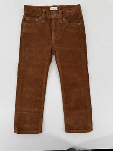 Crewcuts Corduroy Slim Flex Pants Boys Size 3 Dark Acorn Brown Holiday NWT $60 - Picture 1 of 11