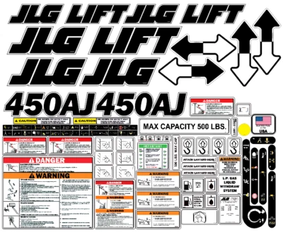 JLG 450AJ Boom Lift Decal Kit - Prior to Series II 7 YEAR VINYL! - Image 1 of 2