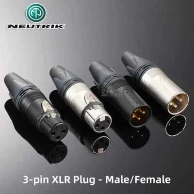 1pcs Neutrik 3 Pin XLR Plug Male Female DIY Audio Cable Connector NC3MXX NC3FXX  - Image 1 of 4