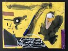 "Elegy To..." Collage jaune abstrait art dessin peinture Steven Tannenbaum