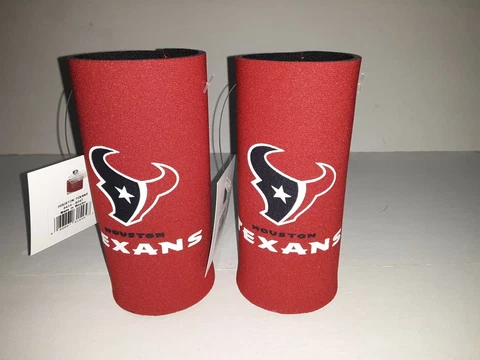 Houston Texans NFL 2 pack Ultra Slim Can Koozie cooler Hugger Cover