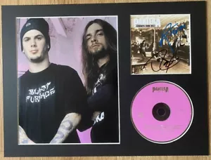 Pantera (Phil And Rex) **HAND SIGNED** 16x12 montiertes Display ~ HANDSIGNIERT - Bild 1 von 2