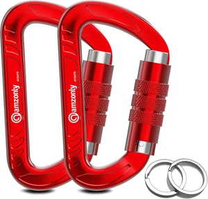 Mosquetón Clips Bloqueo Automático 3 Pulgadas Resistente, 12KN/2697Lbs Llavero Ligero - Imagen 1 de 12