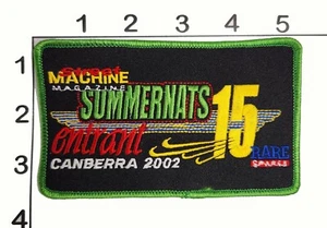 Summernats 15 Canberra 2002 Patch Machine Magazine Vintage Embroidered - Picture 1 of 1