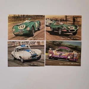 Golden Era Jaguar Postcards Set of 4 Collectors Cards NEW - Picture 1 of 6