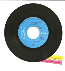 BRIAN AUGER 7" Italian jb-pro 1970 M condition "I want to take you higher" w/T-S - Picture 1 of 1