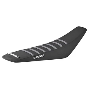 2021-2023 GASGAS MC450F MC250F MC 450 Seat Cover ALL BLACK GREY RIB #173 GG LOGO - Picture 1 of 3