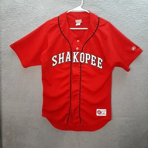 Vintage Shakopee Indians Jersey Adult 42 Red White Minnesota Baseball 1990s - Picture 1 of 8