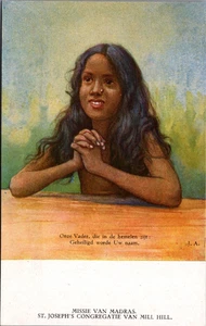 India Mission of Madras Girl Postcard B265 - Picture 1 of 2
