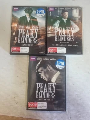 BBC Peaky Blinders : Season 1 - 3 DVD Cillian Murphy Helen McCrory Region 4 VGC - Image 1 of 4