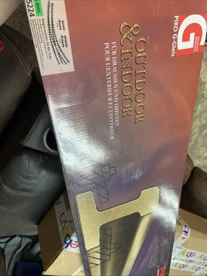 PIKO 35224 ~ New ~ Left Hand Curved Switch Manual Turnout Track R3 - R5 ~G Scale - Image 1 of 4