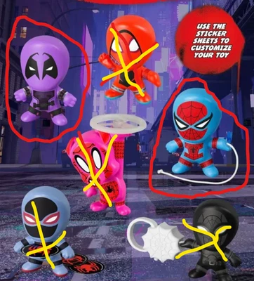 Spider Man Into The Spider-Verse McDonalds Happy Meal Toy Action Figures 2018 - Image 1 of 3