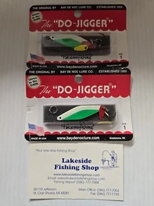 2 BAY DE NOC LURE CO "DO-JIGGER" SZ 1 ICE FISHING LURES 1DJ-GREENGLO 1/6 OZ - Picture 1 of 4