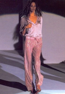VTG RARE Gucci Tom Ford Circa 2000 Pink Swarovski Crystal Pants - Image 1 of 4