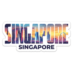 Singapur Stadt Aufkleber Auto Stoßstange Wetterfest Vinyl Decal - Bild 1 von 6