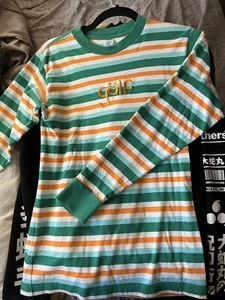 Golf Wang Multicolored Euro Striped Long Sleeve Shirt Size Xsmall - Picture 1 of 3