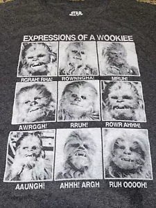 Star Wars Expressions of a Wookiee t shirt gray XL - Picture 1 of 4