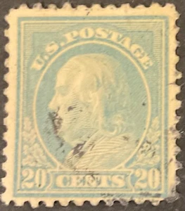 1917 20c Franklin regular issue, Scott #515, Used, VF - Picture 1 of 2